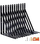 NEODROP 12-Pack 18 Inch Heavy Duty Shelf Brackets, Thicken Wall Bracket for Floating Storage Shel...