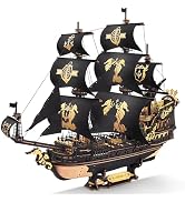 ROKR Seahorse Barque 3D Wooden Puzzle for Adult - Sailboat Model Kit, 603-Piece DIY Assembly, 1:1...