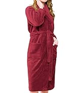 Cotton Paradise Mens and Womens Robe, Warm Fleece Unisex Bathrobes, Plush Couple Robes