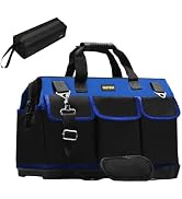 FASTECH 22 Inch Bottom Tool Bag With Wide Mouth For Tool Storage, Carrier and Organizer, Heavy Du...
