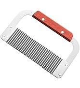 Crinkle Cutter Stainless Steel Potato Slicer Heavy Duty Wavy Crinkle Cutting Chopping Tools with ...