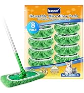KEEPOW Reusable Mop Pads Compatible with Swiffer Sweeper Mop, Dry Sweeping Cloths for Swiffer Pad...