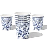Coterie Blue Flower Paper Cups (Set of 10) | Cute Paper Cups For Summer Party, Bridal and Baby Sh...