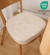 Glyzia Exclusive Minimalist Patterned Chair Cushions for Dining Chairs, 2.5'' Thick High Density ...