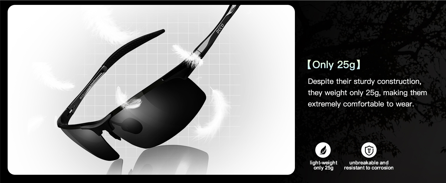 DUCO TAC Polarized lenses can block 100% of both UVA and UVB radiation