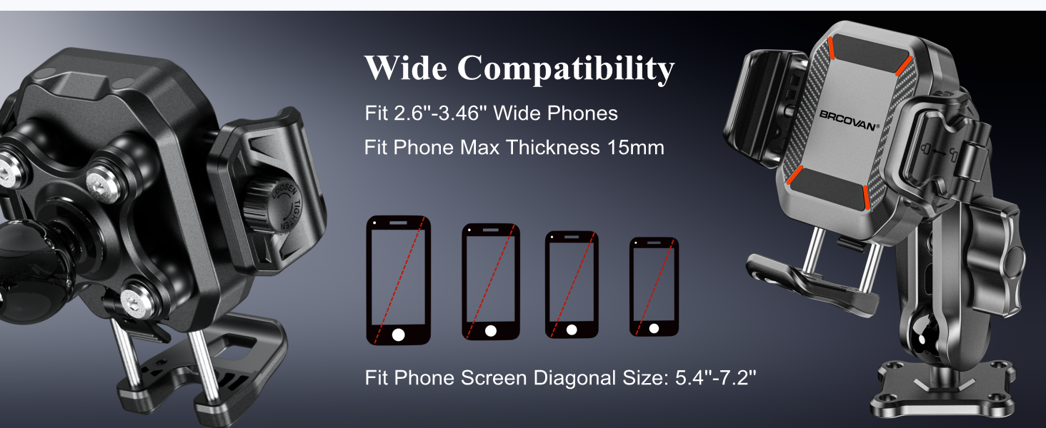 Adjustable design, can accommodate more sizes of mobile phones