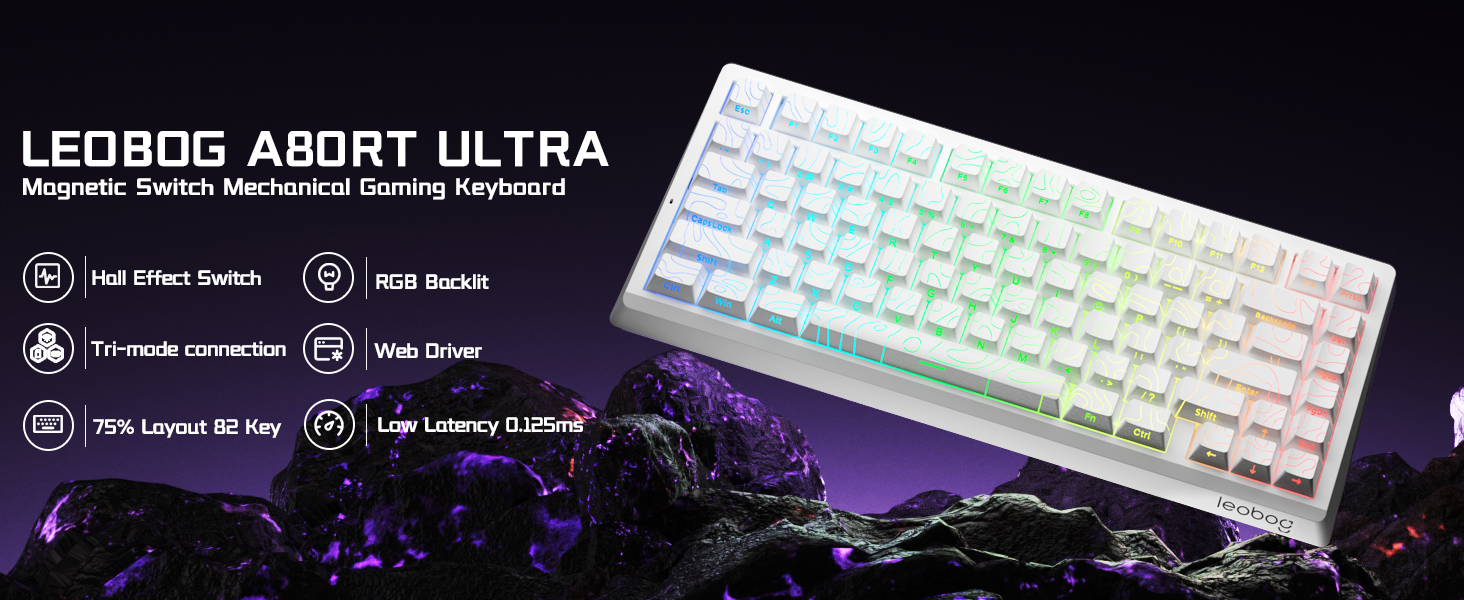 LEOBOG A80 RT Ultra Wireless Mechanical Gaming Keyboard