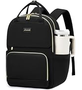 LOVEVOOK Laptop Backpack for Women with Giant Tumbler Holder Pocket, 15.6 inch Travel Work Backpa...