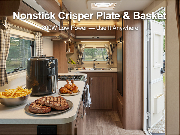 small air fryer small airfryer mini air fryer oven compact air fryer 2 people air fryer basket black