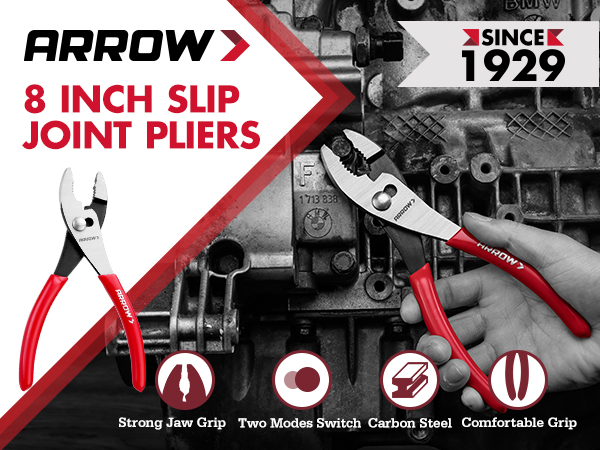 ARROW 8 INCH SLIP JOINT PLIERS