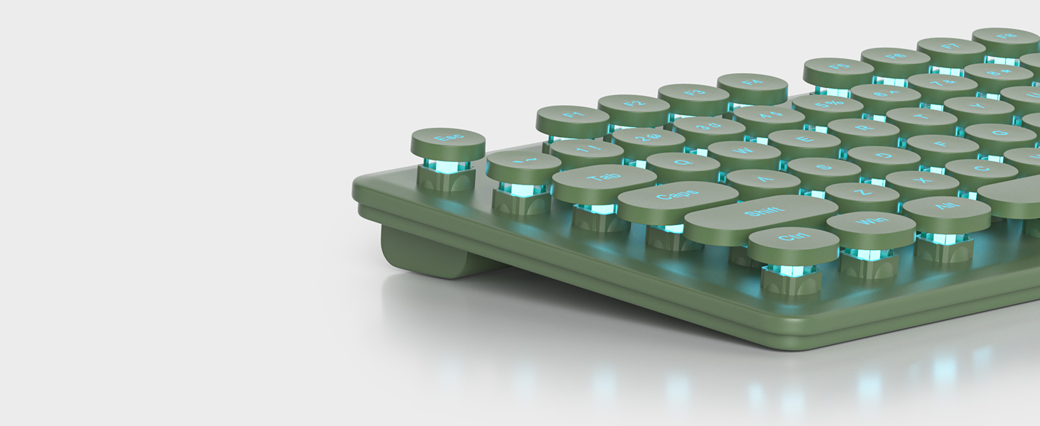 104 Keys Quiet Membrane Keyboard with LED Backlit