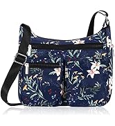 KAMO Crossbody Bag for Women - Multi-pocket Shoulder Bag Lightweight Messenger Bag Casual printed...