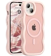 UEEBAI Magnetic for iPhone 15 Case, Cute Cover Compatible with MagSafe, 2025 Clear Wave Design Wa...