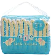 Littleforbig Adult Printed Diaper 10 Pieces - Little Trunks (Medium 28"-38")