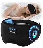 Deep Sleep Mask with Bluetooth 5.4 Headphones - Blackout Sleeping Mask Side Sleeper Eye Masks Ear...