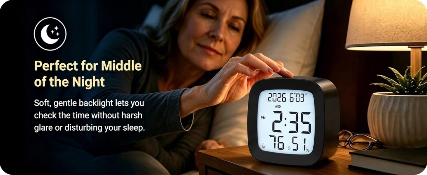 LCD bedroom alarm clock