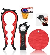 EEKEDO Jar Opener Set - 6-in-1 Adjustable Jar Opener Can Opener, 4-in-1 Bottle Opener Lid Opener ...