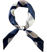 FONYVE 100% Mulberry Silk Scarf for Hair - 27" Square Head Scarf for Women - Lightweight Neck Sca...