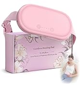 Portable Electric Heating Pad for Period Cramps, Menstrual Heating Pads with 4 Heat Levels and 4 ...