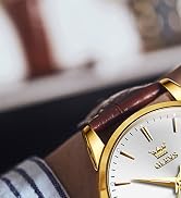 men's leather watch