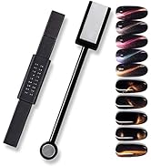 SILPECWEE 2 Pcs Double-Head Magnetic Wand 3d Cats Eyes DIY UV Gel Nail Polish Manicure Magnetic P...