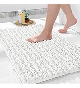 Yimobra Bath Rug Mat, 32 x 20, Soft Shaggy Non-Slip Chenille Bathroom Rugs, Large Size, Super Abs...
