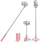 Selfie Stick Tripod, 3 in 1 Extendable & Portable iPhone Tripod Selfie Stick with Wireless Remote...
