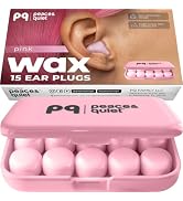 Peace&Quiet | PQ Silicone Ear Plugs for Sleeping - 15 Wax Earplugs for Sleep and Swimming, Soft E...