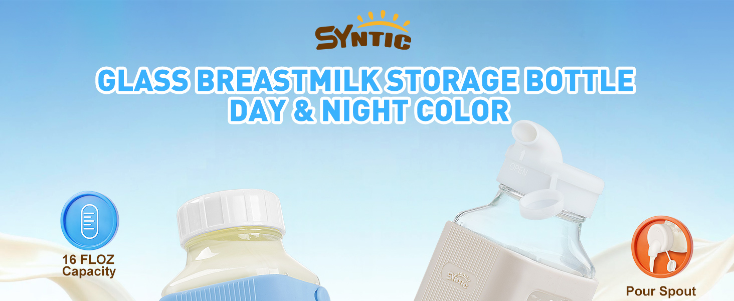 Syntic breast milk storage bottle