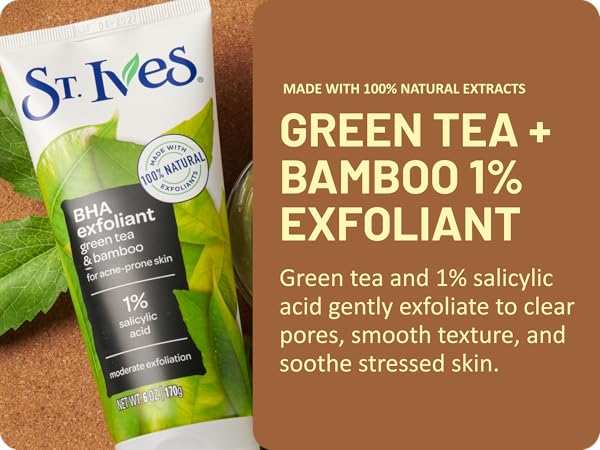 Green Tea and Bamboo Face Scrub