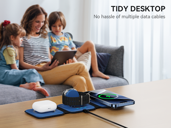 All-in-one wireless charging without the clutter of charging cables