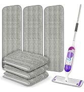 6 Pack Reusable Mop Pads Compatible with Swiffer PowerMop, Power Mop Refills Power Mop Pads Refil...