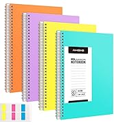 AHGXG Spiral Notebook - 4 Pack Journals for Writing, B5 Large Notebooks College Ruled 7.6" x 10",...