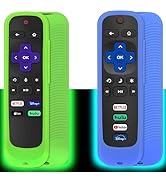 PINOWU [2 Pack Universal Remote Cover (Glow in the dark) Compatible with TCL Roku/Hisense Roku TV...