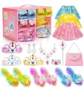 Meland Princess Dress Up for Girls - Dress Up Clothes for Girls with Princess Shoes, Princess Toy...