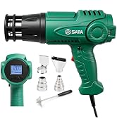 SATA Heat Gun with LCD Display, Variable Temperature 120?-1200? Hot Air Gun with Memory Function ...