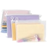 Svaldo Frosted Swimsuit Organizer Bags with Pull Ring Zipper, 11x8 inch, Waterproof Bikini Storag...