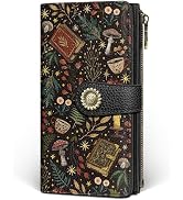 GIANCOMICS Book Mushroom Womens Wallet RFID Blocking, Credit Card Holder Bifold, PU Leather Trave...