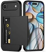 Nvollnoe Compatible with iPhone Air Case with Card Holder Dual Layer Heavy Duty Protective Shockp...