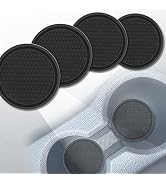 Smeyta Car Cup Coaster Set of 4,Universal Car Cup Holder Coaster,Silicone Auto Cup Holder Insert ...
