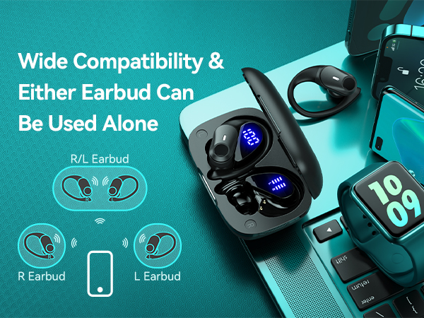 Wide Compatibility and Either Earbud Can Be Used Alone