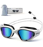 MOMUSE Adult Swim Goggles with Soft Bungee Strap, UV Protection, No Hair Pulling Anti-Fog Swimmin...