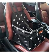SWIHELP Dog Car Seat Puppy Portable Pet Booster Car Seat with Clip-On Safety Leash and PVC Suppor...