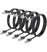 ApoJodly Cat 6 Ethernet Cable 3FT 5-Pack, Short Patch Cable 3 Foot Cord (Cat 6 Cable 3FT, Interne...