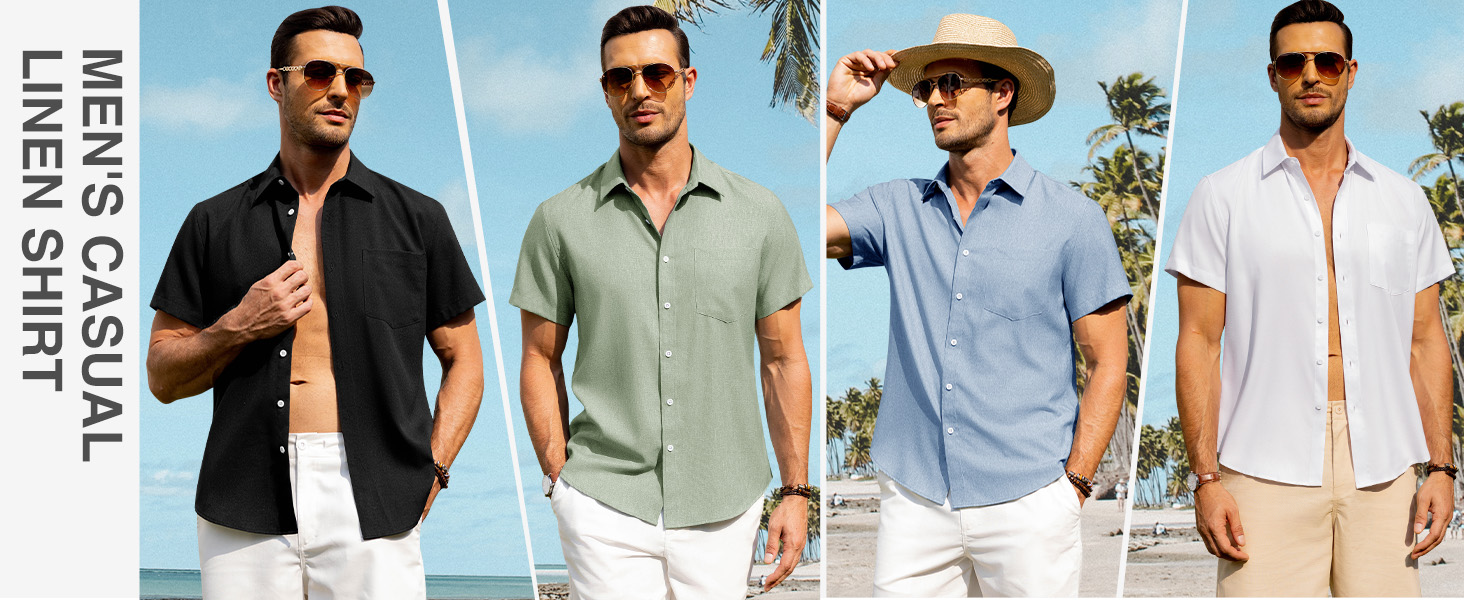 men's casual linen shirt