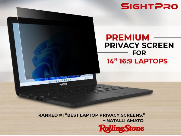 premium privacy screen for 14 inch 16:9 aspect ratio laptops