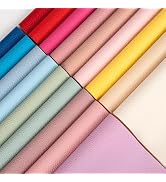 18 Pieces Faux Leather Sheets, 8×12 inches Pastel Soft Leather Fabric Colourful Sheets Suitable f...