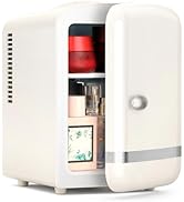 Xbeauty Retro Mini Fridge, Compact Refrigerator with 4L Capacity/6 Cans,Cooler & Warmer, Removabl...