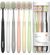 Geacker Extra Soft Toothbrush for Adults with Wide Head – Ultra Soft Nano Bristles, Gentle Manual...