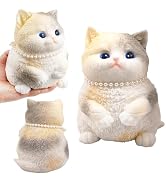 Big Hand Painted Cat Squishy Toys,Large Cute Ultra Soft Kitty Squeeze Fidget Toys for Stress Reli...
